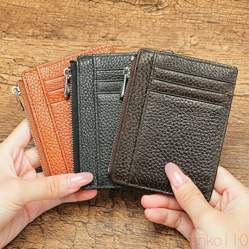 【送料無料】カードケース カード収納 サイフ 短財布 財布 カード入れ 札入れ メンズ レディース ウォレット 本革 牛革 革 レザー 柔らかい 免許証入れ カップル メール便送(4)