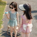 【送料無料】子供 水着 女の子 ワンピース キッズ かわいい 女子 スイムウェア オールインワン リボン ラッシュガード 140 150 160 中学生水着 みずぎ スイミング スクール子