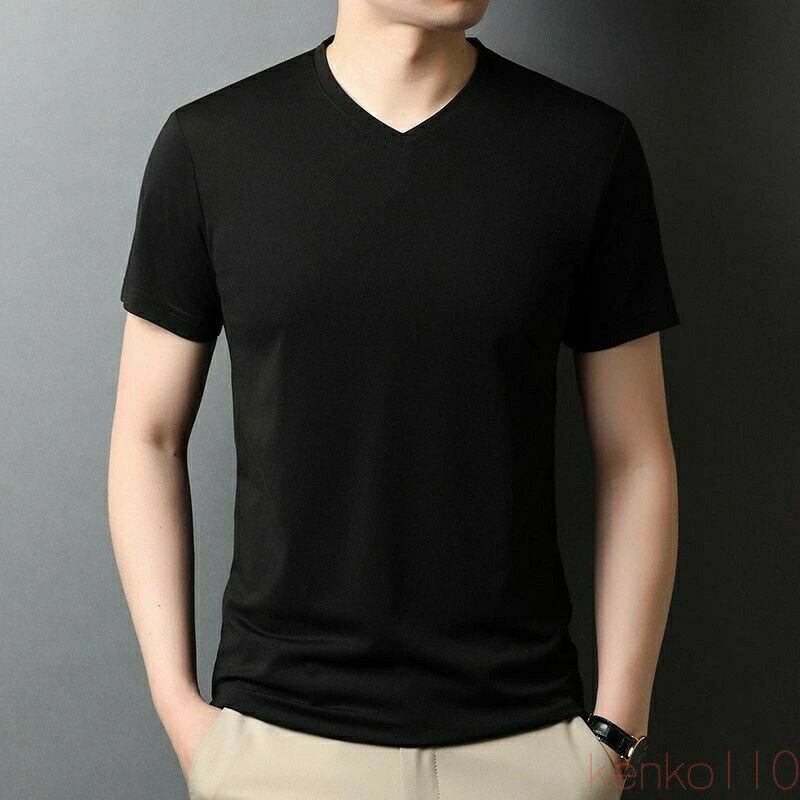 樂天商城 - 【送料無料】tシャツ 半袖 メンズ ブランド 無地 シンプル カジュアル 薄手 Vネック トップス 夏 ファッション 通気性 大きい 吸汗速乾 ゆったり 韓国 高校生 ビッグシルエッ