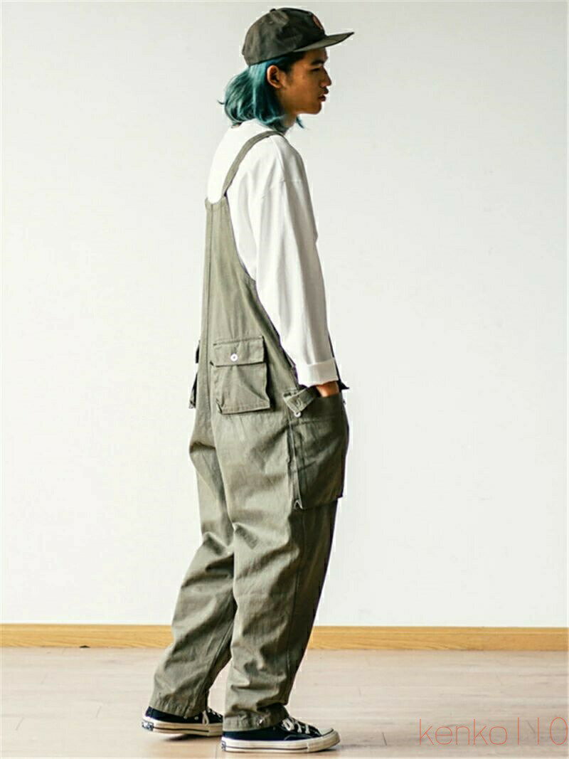 【送料無料】オーバーオール メンズ サロペット ワイド レトロ ゆったり サスペンダー ワークマン 秋 パンツ つなぎ 秋冬 おしゃれ 作業着 オールインワン ボトムス 大きいサ