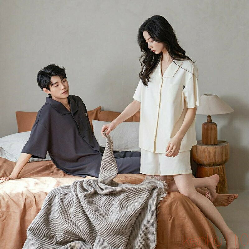 【送料無料】ペア パジャマ 半袖 夏 男女2着...の紹介画像2