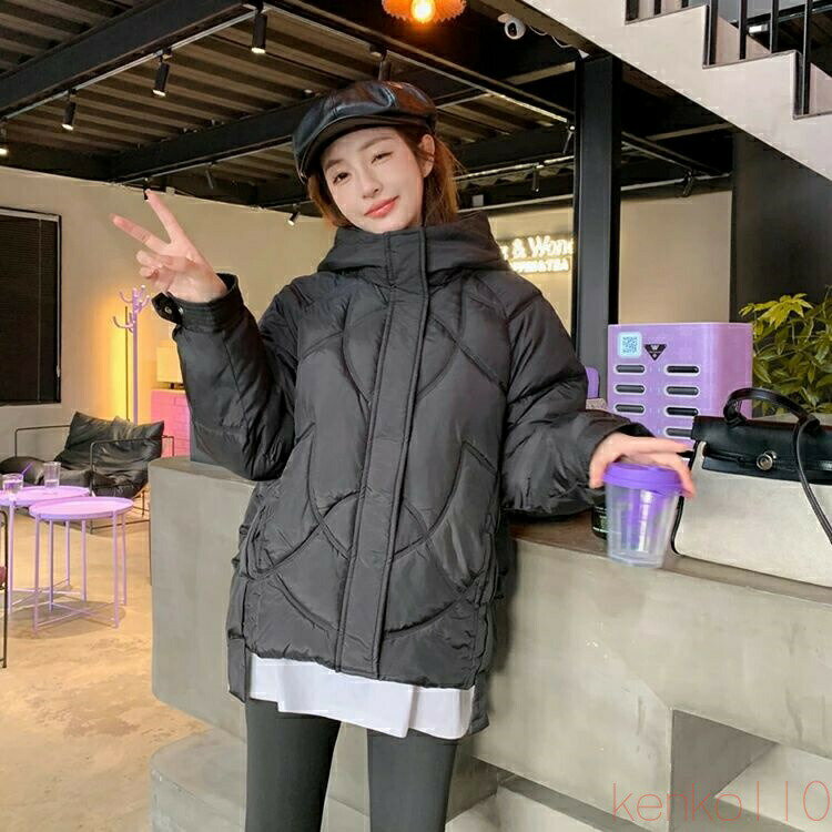 【送料無料】ダウンジャケット レディース ショート ポリエステル ダウンコート ショートダウンコート キルティング 軽量 フード付き 大きいサイズ ショート丈 暖かい 中綿