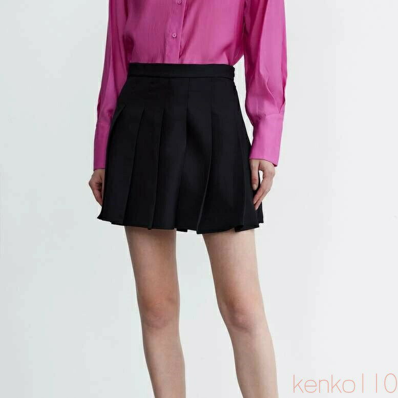 【送料無料】プリーツミニスカート スカート レディース 春 プリーツスカート ミニスカート ショート丈 ミニ丈 プリーツ個性的 クラシカル フェミニン きちんと感 黒 大人可