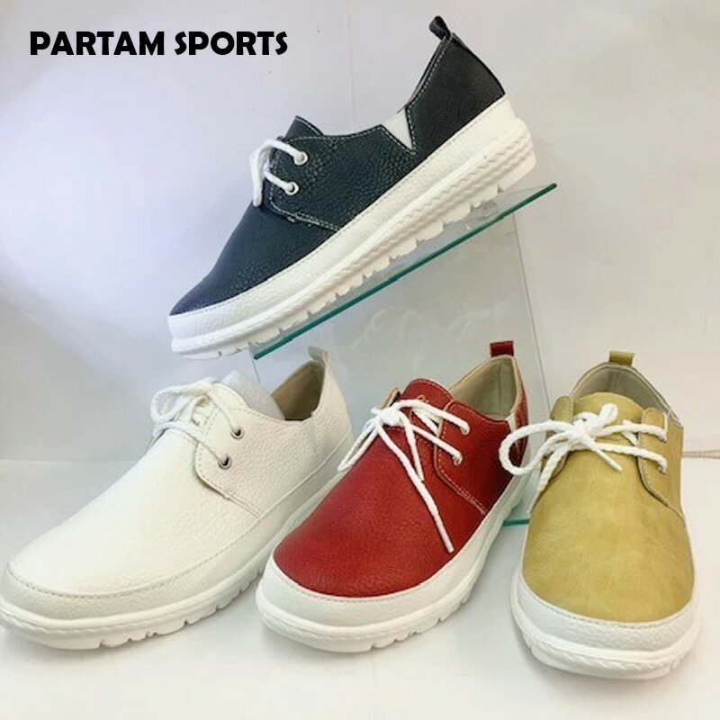 最大1300円off●《楽天ランキング1位》PARTAM SPORTS パータムスポーツ 超軽量 厚底スニーカー コンフォートシューズ 痛くない 疲れにくい 人気 レースアップ クッション お出かけ ラウンド レディース ネイビー ホワイト グレー スニーカー 韓国ファッシ 送料無料