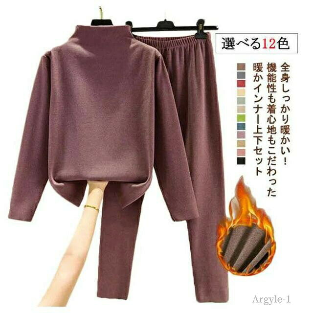 【送料無料】あったかインナー tシャツ ロンt 肌着 ヒートテック ハイネック 冬 暖かい 極暖 カットソー 長袖 レディース インナー 裏起毛