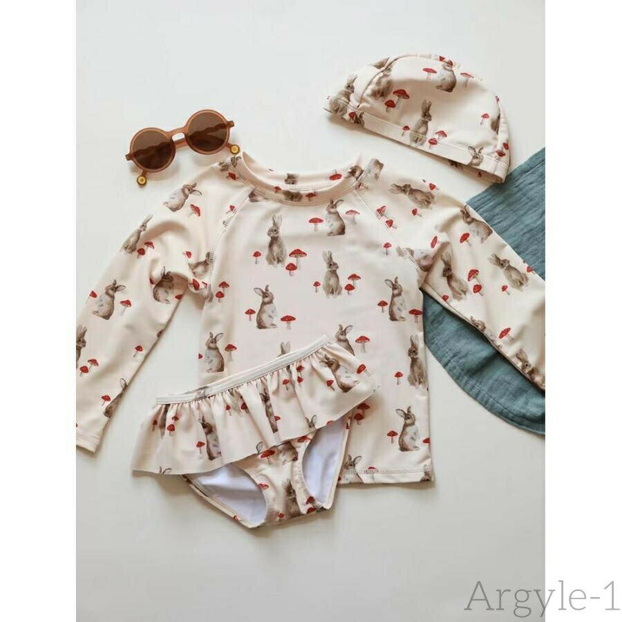 【送料無料】セパレート UPF50+ キッズ 女の子 水着 ベビー水着 子供用 ラッシュガード 長袖 ドレス ベビー服 赤ちゃん 日焼け止め 幼稚園 保育園 水...