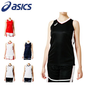 アシックス レディース バスケットボール シャツ 袖なし ノースリーブ W'Sゲームシャツ 吸汗速乾 UVケア 2062A018 asics