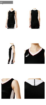 アシックス レディース バスケットボール シャツ 袖なし ノースリーブ W'Sゲームシャツ 吸汗速乾 UVケア 2062A018 asics