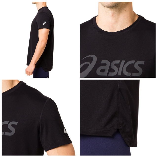 ネコポス アシックス 半袖シャツ メンズ ランニング グラフィック ショートスリーブトップ 2011A646 asics Tシャツ 軽量なストレッチニット素材 レギュラーフィット トレーニングウエア トップス スポーツ