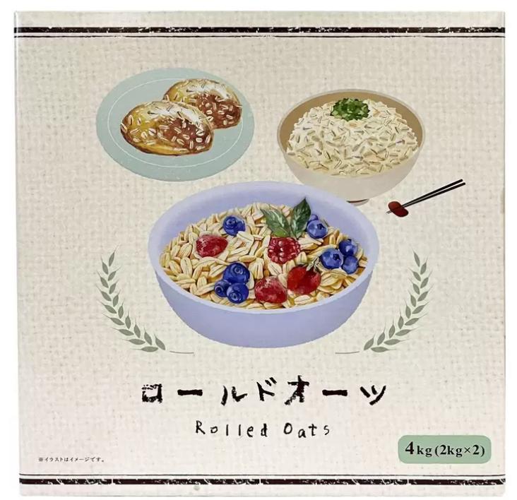 コストコ ロールドオーツ 2kg x 2袋 1箱 朝食 朝ごはん 即席 お手軽 贈答用 プレゼント お歳暮 お中元 母の日 敬老の日 朝食 朝ごはん 即席 お手軽 贈答用 プレゼント お歳暮 お中元 母の日 敬老の日 毎日食べても飽きない日本人の口に合うように厳選した、原料を使用しています。 食物繊維が豊富で、食物性たんぱく質も高い健康食となっております。 箱の裏面のQRコードからロールドオーツを使用したレシピをお楽しみください！ 5