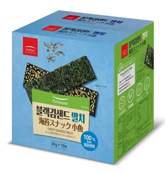 海苔（お中元向き） コストコ 韓国 海苔スナック小魚 20g x 10 packs 1箱 朝食 朝ごはん 即席 お手軽 贈答用 プレゼント お歳暮 お中元 母の日 敬老の日