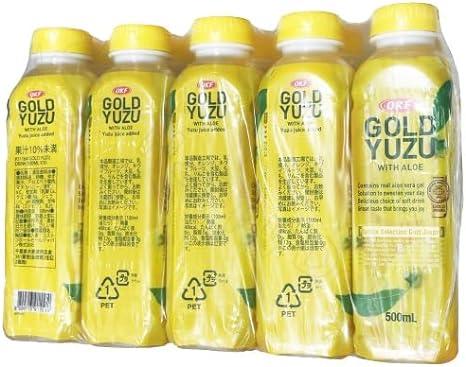 コストコ OKF ゴールドゆずドリンク 10本セット 500ml×10本 韓国産 ジュース ペットボトル 清涼飲料水 ヘルシー 健康 ダイエット アロエベラの葉肉入り