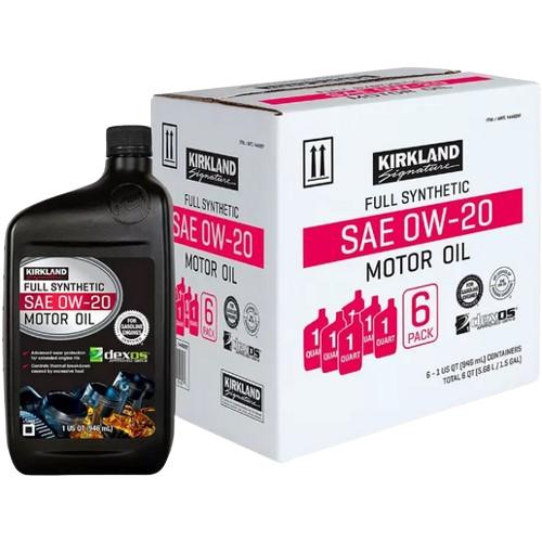 コストコ カークランドシグネチャー エンジンオイル 0W-20 946ml x 6本Kirkland Signature Full Synthetic Motor Oil 0W-20 1 quart x 6 Bottle カー用品 車 アウトドア ホリデー 家族 友達 旅行 キャンプ 子供 1