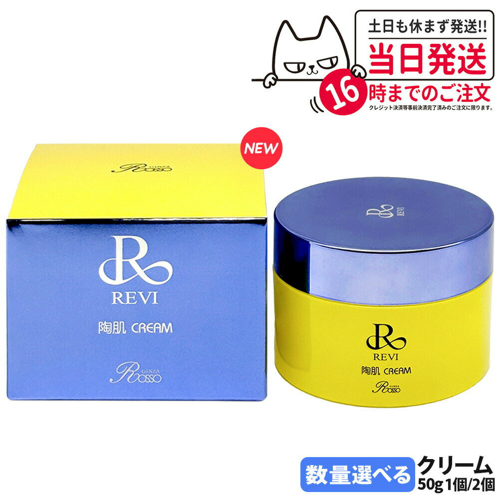 【リニューアル レビュー特典】REVI ルヴィ 陶肌クリーム 50g フェイスクリーム 保湿クリーム ホームケア 1個/2個 送料無料