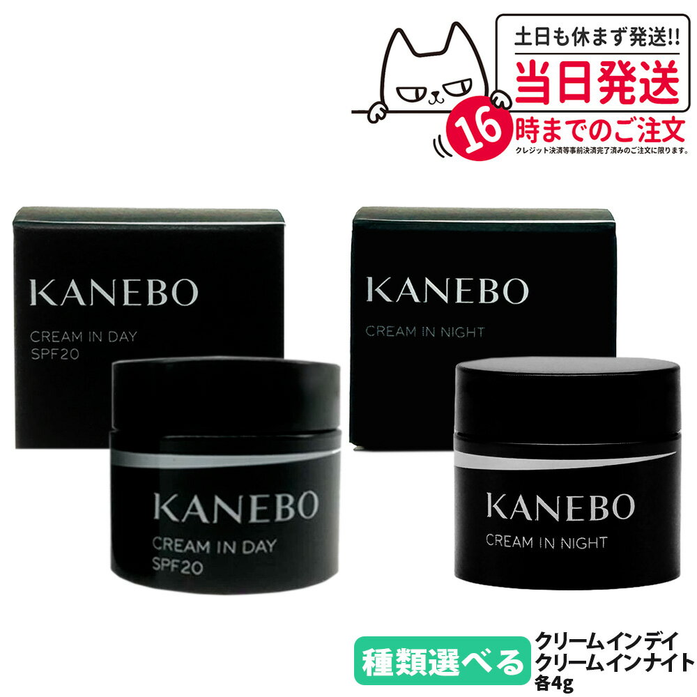【種類選べる 国内正規品】KANEBO カネボウ お試し品 トラベル用 日中用クリーム 4g / 夜用クリーム 4g 送料無料