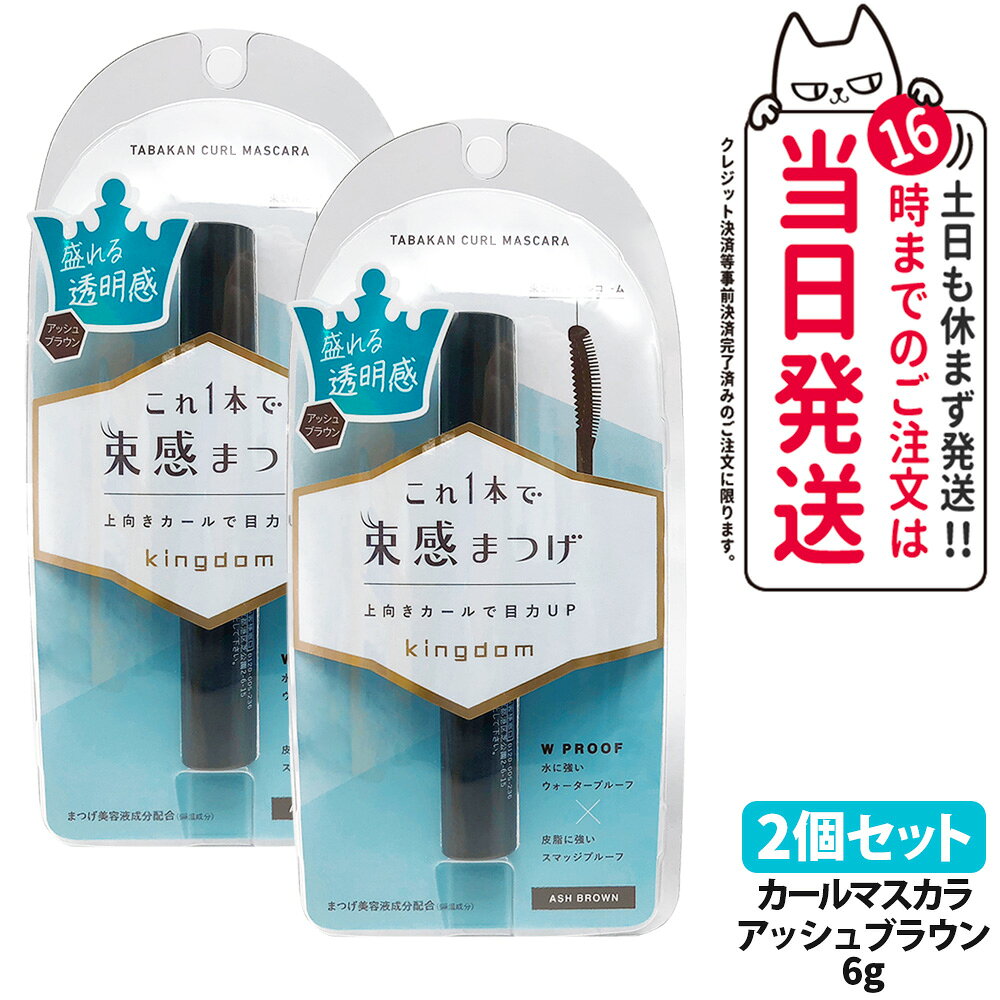 【2個セット 国内正規品】キングダム 束感カールマスカラ アッシュブラウン 6g 束感まつげ ウォータープルーフ スマッジプルーフ 保湿 補修 美容液 マスカラ Kingdom 黒龍堂 送料無料