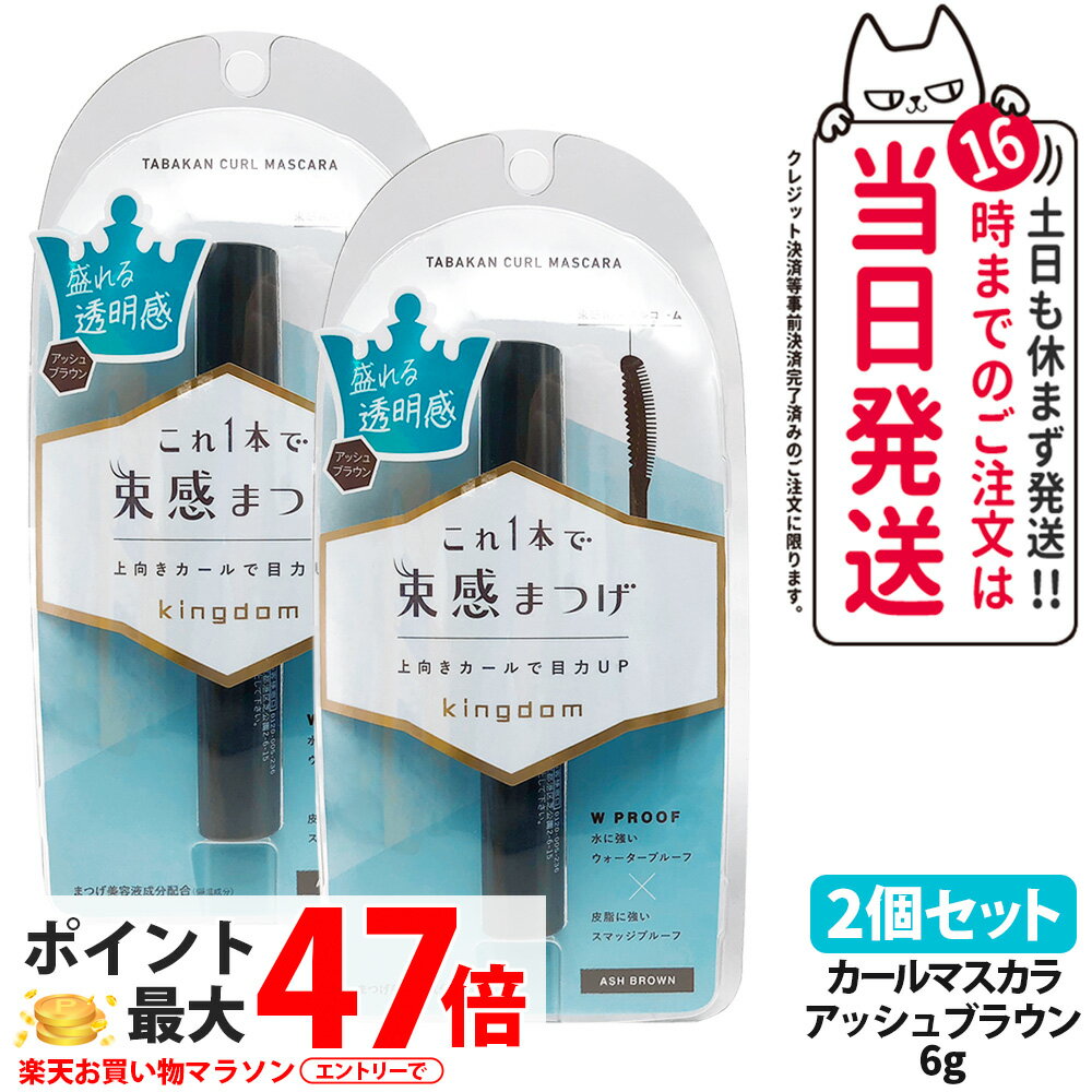 【2個セット 国内正規品】キングダム 束感カールマスカラ アッシュブラウン 6g 束感まつげ ウォータープルーフ スマッジプルーフ 保湿 補修 美容液 マスカラ Kingdom 黒龍堂 送料無料