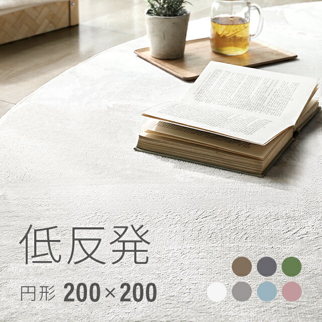 ラグ 送料無料 rug 円形 北欧 低反発 円形ラグ 低反発ラグ 200×200 カーペット シャギーラグ 厚手 楕円 モダン 絨毯 厚手 丸型 グリーン 滑り止め 防音マット 夏用 冬用