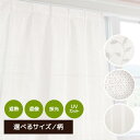 レースカーテン 昼夜見えにくい 選べる柄 UVカット 洗える 遮熱 遮像 採光 省エネ 100×133 100×176 100×198 リーフリー リスター リ...