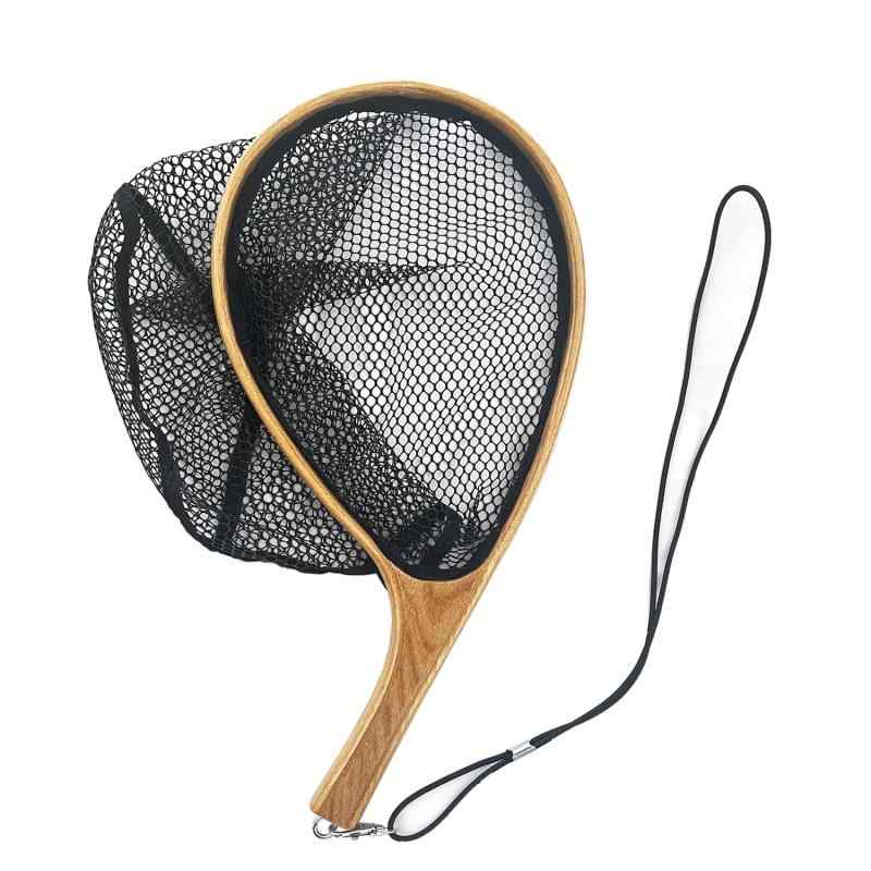 绮麗な模様ですランディングネット タモ 釣り 木製 玉網 曲柄 (S 39cm/M 45cm) の2つの款式から選択可能 フィッシング網 り フライフィッシング 餌釣り 鮎 ヘキサネット軽量 渓流釣り