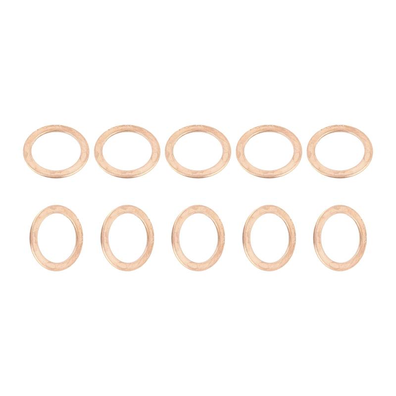 16mmx22mmx1mm(IDxODxT) フラット銅シーリングワッシャー 10個 産業機械用 M16ネジ 銅フラットリングガスケット