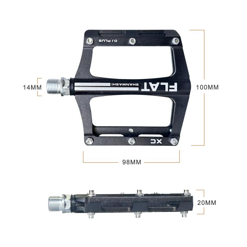 バイクペダル 9/16インチスピンドル アルミニウム合金 フラットプラットフォーム自...
