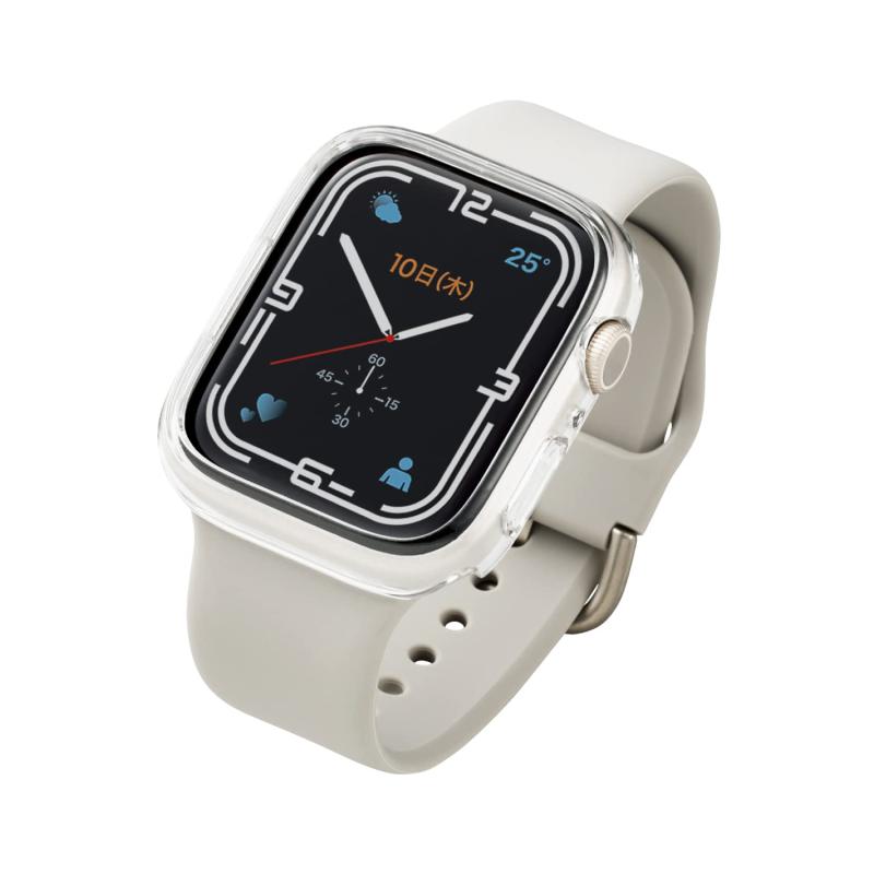 エレコム Apple Watch (アップルウォッチ) ケース バンパー 45mm  ハードバンパー クリア AW-21ABPPCR