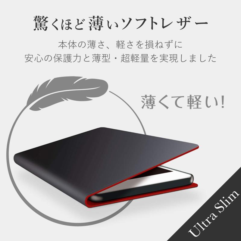 エレコム iPhone 11 Pro ケース TRA SLIM ソフトレザー [驚くほど薄くて軽い] マグネット付き スタンド機能 カーボン調(ブラック) PM-A19BPLFUCB ariel-store-10025106 アリエル ストア サンプル画像2