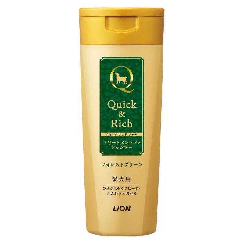 Pet Goods - ライオン () クイック&リッチ トリートメントインシャンプー 全犬種用 フォレストグリーン 200ml
