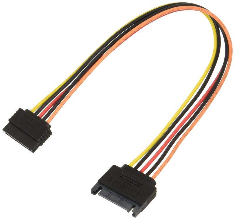 変換名人 SATA電源(15ピン)延長ケーブル SPR/CA30