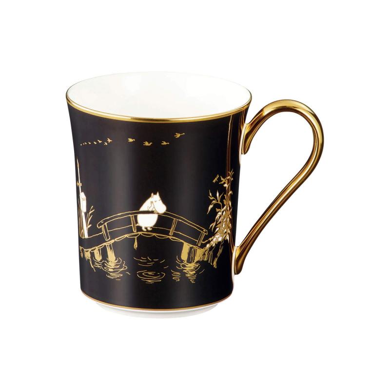 Noritake ノリタケ マグカップ 395cc ムーミン ムーミン谷の彗星 1個 黒 ボーンチャイナ TG93656/N-090L