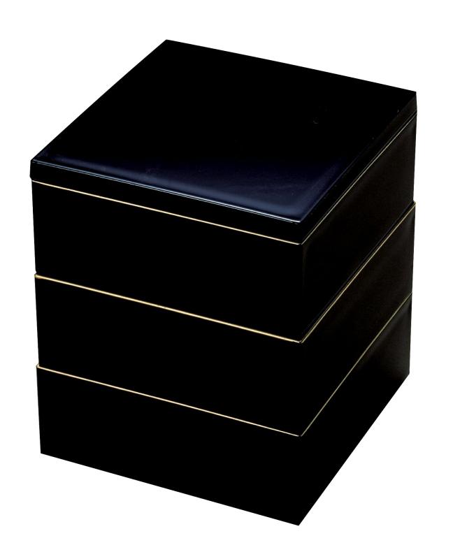 若泉漆器 3段重箱 4.5寸泉彩重 溜内朱塗 渕金 -150-28-Aサイズ:約13.5×13.5×16cm本体重量:約668g本体:ABS樹脂