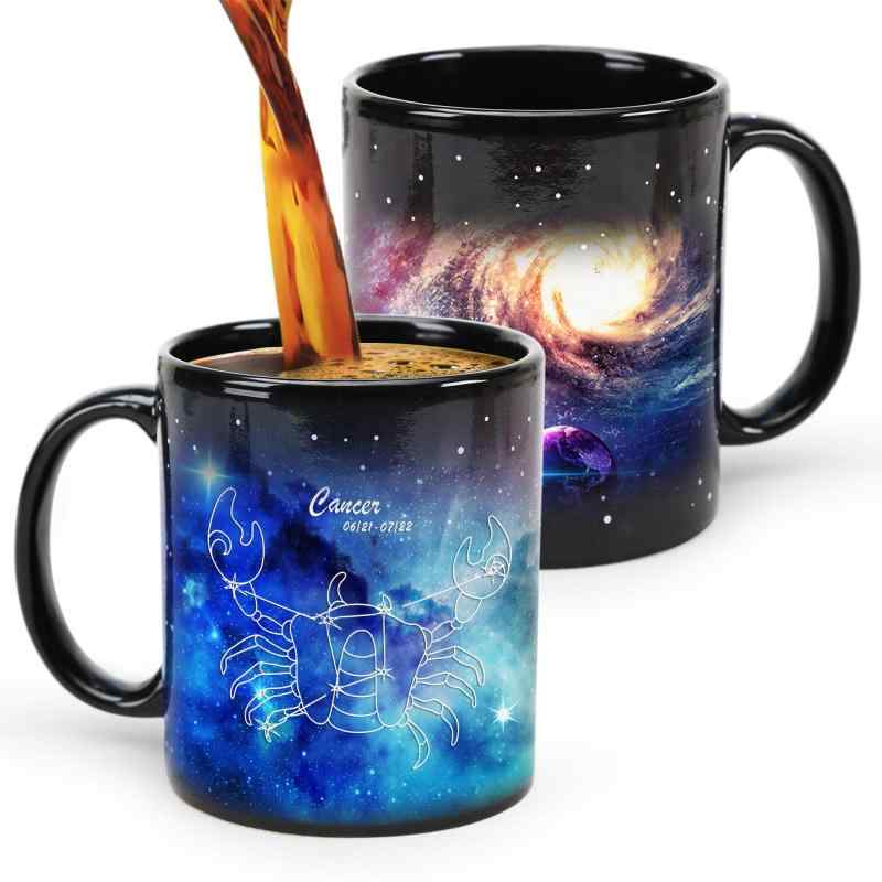 乐天商城 - MUGKI星座変色カップ、斬新な加熱コーヒーカップ、クリスマスプレゼント誕生日プレゼント