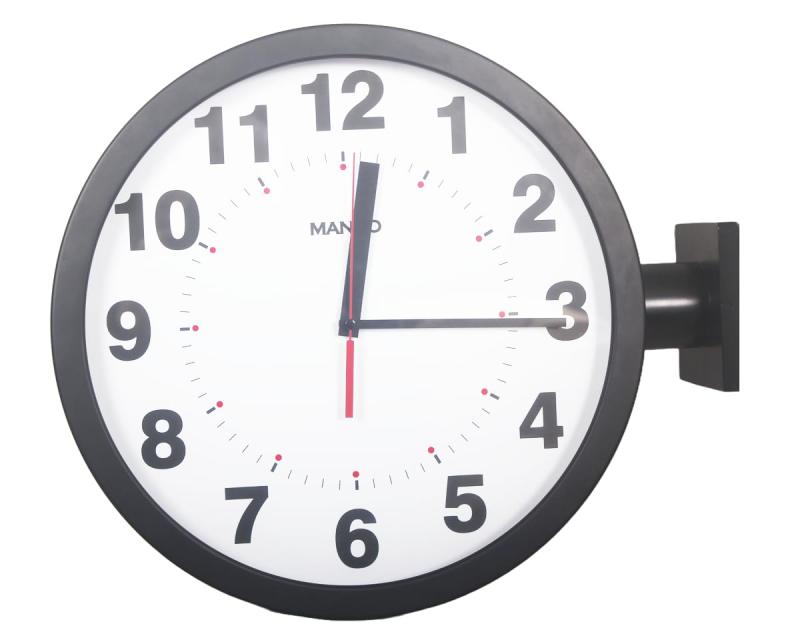 両面電波掛け時計 両面時計 nbo double face wall clock 文字盤の直径37.9cm ブラック おしゃれ両面掛け時計 北欧 時計 インテリア