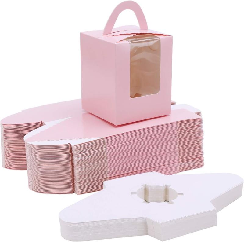 JCD 透明カップケーキボックス 4個パック カップケーキ容器 ギフトリボン付き プラスチックカップケーキキャリアホルダー おやつ Amazon｜プラスチック 個別カップケーキ容器 使い捨てカップケーキホルダー 蓋付き クリアカップケーキボックス シングルコンパートメント マフィン キャリア 結婚式 パーティー 標準サイズ (二粒,50個)｜包装用品 オンライン通販 