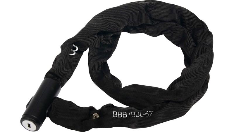 BBB(ビービービー) 自転車カギ式ロック AINLOCK(チェーンロック) カギ3本付属 太さ4.5mmX長さ100cm ブラック BBL-67 30402
