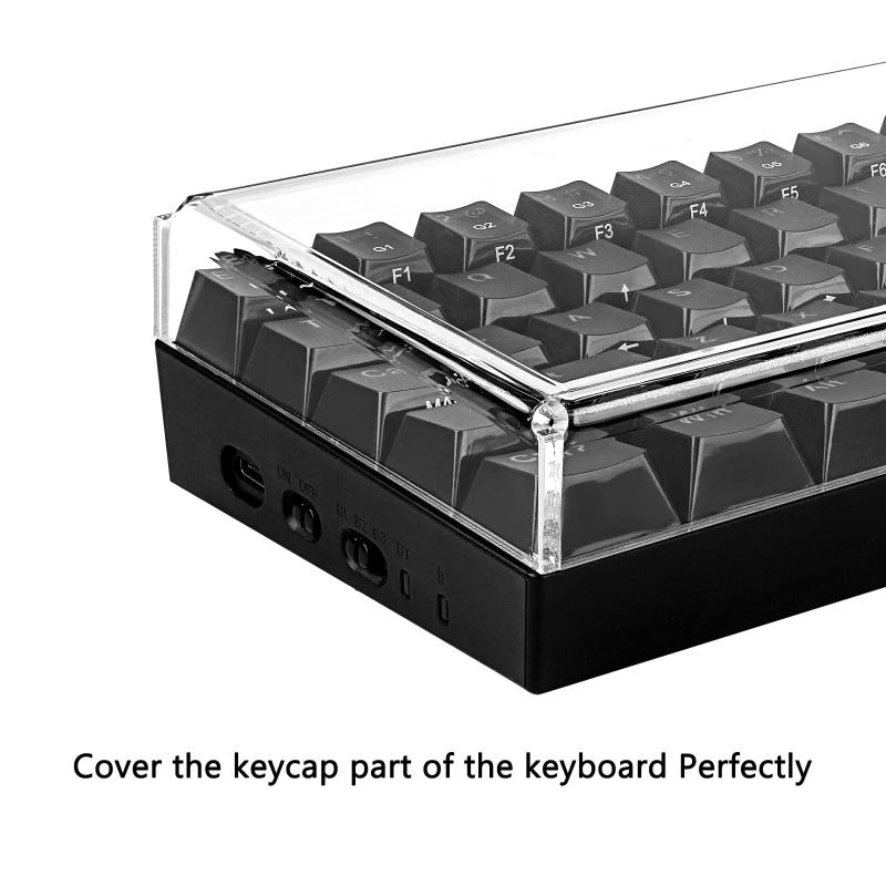 Geekria プレミアムアクリルキーボードカバー 60% コンパクト 61 キーキーボード用、レイザー Razer untsn Mini、 RK61 対応 (透明)