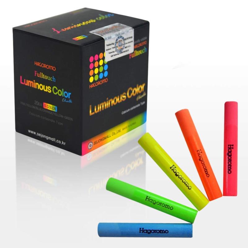 AGMO フルタッチ蛍光チョーク5色セット(ピンク、黄、青、黄緑、オレンジ)5本入 (agoromo Fulltouch Luminous 5-color Mix Chalk 20pcs)