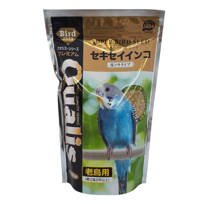 クオリス スーパーバード シード セキセイインコ 皮ツキ 老鳥用 500g 500グラム (x 1)本体サイズ (幅X奥行X高さ) :16×4×27cm本体重量:0.5kg原産国:日本
