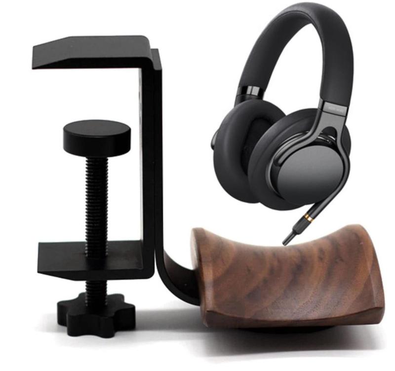Wooden Headphone Stand/Hanger - No Drilling Required - Wall Mountable - High-Quality PC Gaming Headset Holder - 8kg Weight Capacity - Storage Hook - Stylish and Space-Saving