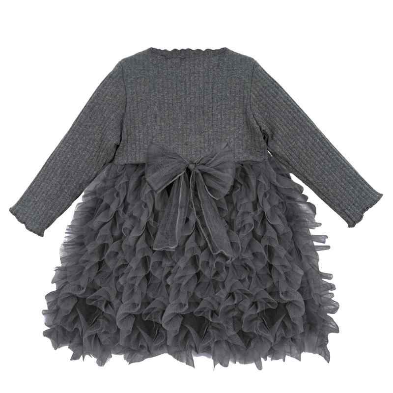 [] ベビー ワンピース 女の子 ニット チュール 長袖 秋 冬 フォーマルワンピース ベビードレス お宮参り 結婚式 誕生日 入園式 記念撮影