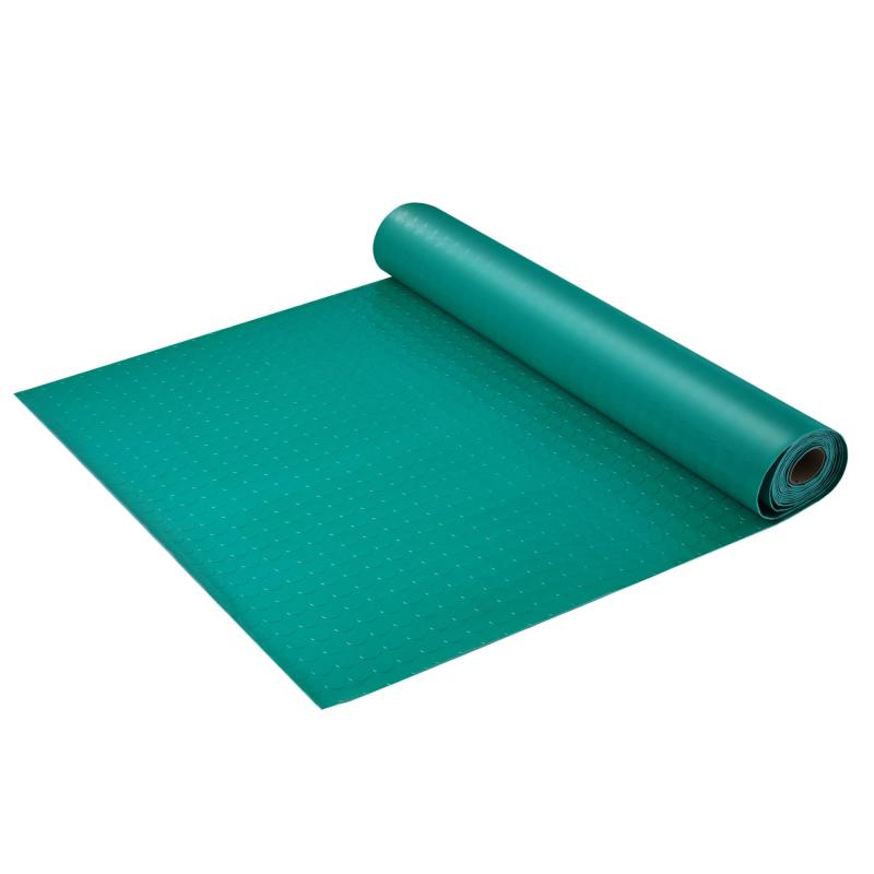 ゴムマット ゴムシート 1m x 5m ガレージ 厚さ3mm トラック 表面滑り止め構造 巻き 工業用 車用 商業 駐車場 ガレージフロアラバーマットガレージに適用 緑