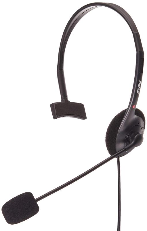 乐天商城 - BUFFALO 片耳ヘッドバンド式ヘッドセット 4極 BM105BK