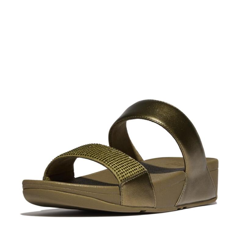 樂天商城 - fitflop(フィットフロップ) レディース LU CRAL EMBELLISED SLIDESサンダル