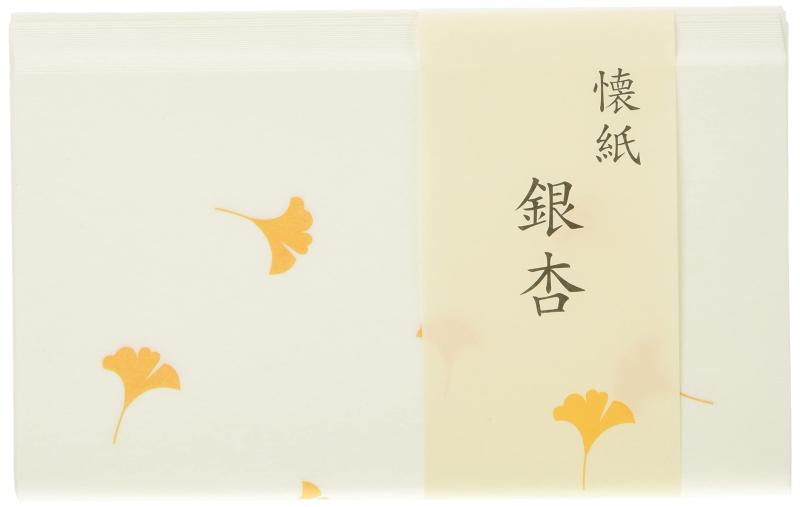 樂天商城 - こころ懐紙本舗(Kokorokaishihompo) 懐紙 白 女性用サイズ:14.5x17.5cm(1枚) 銀杏