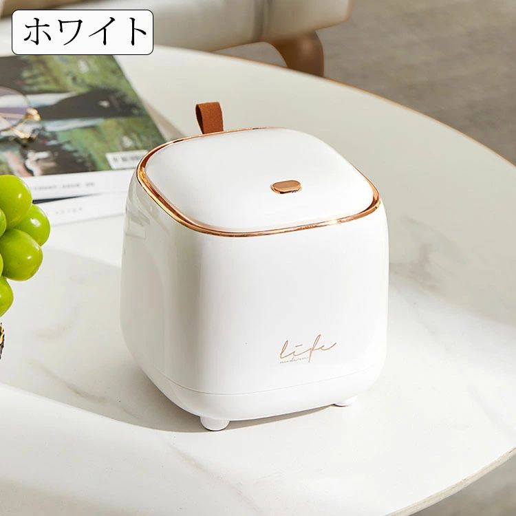 【送料無料 】卓上ゴミ箱 蓋付き おしゃれ ゴミ箱 ふた付き ミニゴミ箱 小さい デスクトップゴミ箱 ビングルーム ベッドルーム 押し弾け [3]