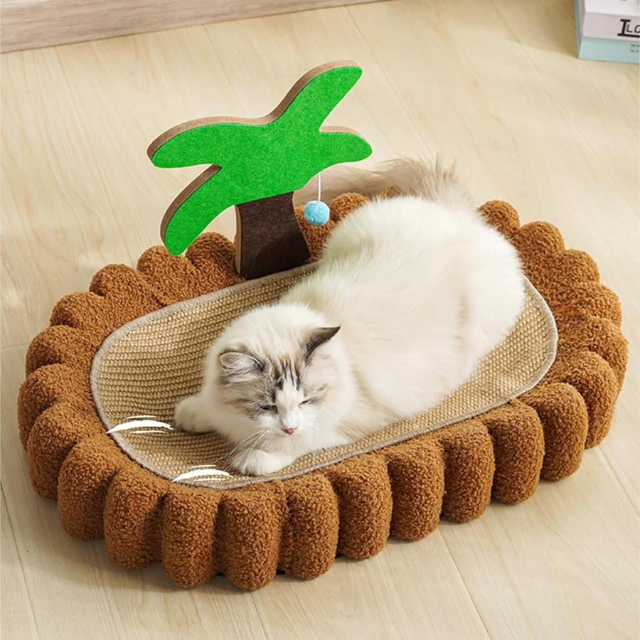 猫 爪 研ぎ 猫用爪とぎマット 耐久性 猫用爪とぎ 天然サイザル麻 猫ベッド 滑り止め 猫ソファー 家具破壊防止 運動不足改善 ストレス解