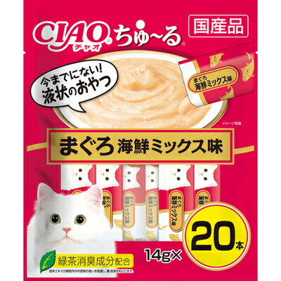 Rakuten - いなば　CIAO　チャオ　ちゅ〜る　猫　まぐろ　海鮮ミックス味　20本　ちゅーる　チュール　＜4901133720376＞