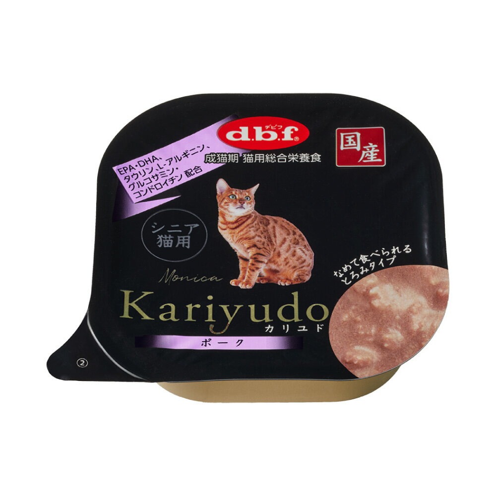 Rakuten - 【送料無料】デビフペット d.b.f Kariyudo(カリユド) シニア猫用 ポーク 95g 1ケース(24個入) ≪4970501034223≫ [正規品 猫 ペットフード キャットフード ウェットフード ごはん 猫用品 総合栄養食]