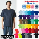 ユナイテッドアスレ ドライ 半袖 Tシャツ 無地 4.1オンス アスレチック 5900-01 UVカット 半袖 カラバリ シンプル 吸汗速乾スポーツ イベント ...
